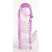 Фиолетовая насадка с коготком и шипами - 13 см. - Toyfa Basic - в Новошахтинске купить с доставкой