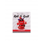 Стимулирующий презерватив-насадка Roll   Ball Strawberry - Sitabella - купить с доставкой в Новошахтинске