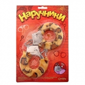 Металлические наручники с леопардовой плюшевой отделкой - Сима-Ленд - купить с доставкой в Новошахтинске