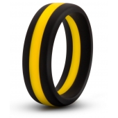 Черно-желтое силиконовое эрекционное кольцо Silicone Go Pro Cock Ring - Blush Novelties - в Новошахтинске купить с доставкой