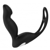 Черный вибромассажер простаты P-PLEASER W ERECTION ENHANCE - Dream Toys - в Новошахтинске купить с доставкой