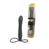 Черная насадка на пенис для двойной стимуляции Mojo BlackJack - 15 см. - Seven Creations - в Новошахтинске купить с доставкой