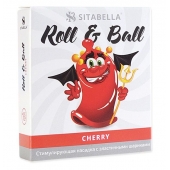 Стимулирующий презерватив-насадка Roll   Ball Cherry - Sitabella - купить с доставкой в Новошахтинске
