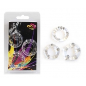 Набор из 3 прозрачных эрекционных колечек - Erowoman-Eroman - в Новошахтинске купить с доставкой