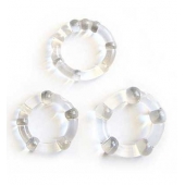 Набор из 3 прозрачных эрекционных колечек - Erowoman-Eroman - в Новошахтинске купить с доставкой