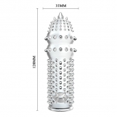 Закрытая прозрачная насадка Crystal sleeve - 14,2 см. - Erowoman-Eroman - в Новошахтинске купить с доставкой