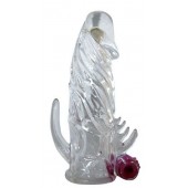 Закрытая прозрачная вибронасадка на пенис Crystal Sleeve Vibe - Erowoman-Eroman - в Новошахтинске купить с доставкой