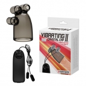 Дымчатая насадка-мастурбатор с вибрацией Vibrating Crystal Cap II - Baile - в Новошахтинске купить с доставкой