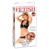 Черный податливый страпон Posable Partner Strap-On - 17,8 см. - Pipedream - купить с доставкой в Новошахтинске