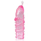 Закрытая рельефная насадка Crystal sleeve snakes в виде змеи с усиками - 14 см. - Erowoman-Eroman - в Новошахтинске купить с доставкой