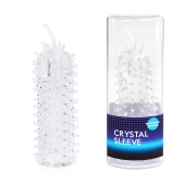 Закрытая рельефная насадка Crystal sleeve с усиками - 12 см. - Erowoman-Eroman - в Новошахтинске купить с доставкой