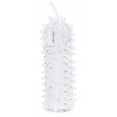 Закрытая рельефная насадка Crystal sleeve с усиками - 12 см. - Erowoman-Eroman - в Новошахтинске купить с доставкой