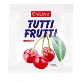 Пробник гель-смазки Tutti-frutti с вишнёвым вкусом - 4 гр. - Биоритм - купить с доставкой в Новошахтинске