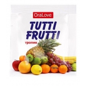 Пробник гель-смазки Tutti-frutti со вкусом тропических фруктов - 4 гр. - Биоритм - купить с доставкой в Новошахтинске