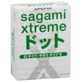 Презервативы Sagami Xtreme SUPER DOTS с точками - 3 шт. - Sagami - купить с доставкой в Новошахтинске
