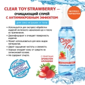 Очищающий спрей для игрушек CLEAR TOY Strawberry - 100 мл. - Биоритм - купить с доставкой в Новошахтинске