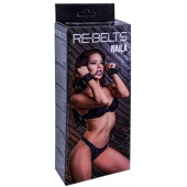 Черные кожаные наручники Naila - Rebelts - купить с доставкой в Новошахтинске