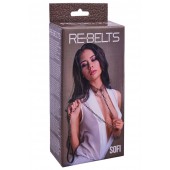 Коричневый поводок и чокер с кольцом Sofi - Rebelts - купить с доставкой в Новошахтинске