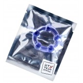 Фиолетовое эрекционное кольцо на пенис с бусинами - Штучки-дрючки - в Новошахтинске купить с доставкой