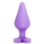 Фиолетовая анальная пробка Naughty Candy Heart Do Me Now - 8,9 см. - Blush Novelties - купить с доставкой в Новошахтинске