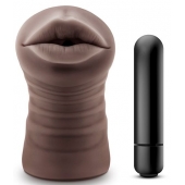 Коричневый мастурбатор-ротик Heather - Blush Novelties - в Новошахтинске купить с доставкой
