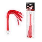 Красная плеть с рукоятью в оплетке - 28 см. - Notabu - купить с доставкой в Новошахтинске