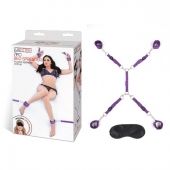 Фиолетовый набор фиксаций на кровати Classic Bedspreader - Lux Fetish - купить с доставкой в Новошахтинске