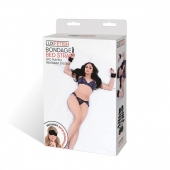 Чёрные манжеты для фиксации на кровати Bondage Bed Strap - Lux Fetish - купить с доставкой в Новошахтинске