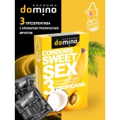 Презервативы для орального секса DOMINO Sweet Sex с ароматом тропических фруктов - 3 шт. - Domino - купить с доставкой в Новошахтинске