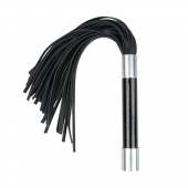 Черная плеть Easytoys Flogger With Metal Grip - 38 см. - Easy toys - купить с доставкой в Новошахтинске