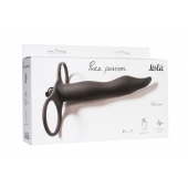 Черная вибронасадка для двойного проникновения Flirtini - 15,9 см. - Lola Games - купить с доставкой в Новошахтинске