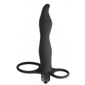 Черная вибронасадка для двойного проникновения Flirtini - 15,9 см. - Lola Games - купить с доставкой в Новошахтинске