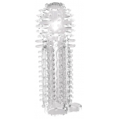 Закрытая прозрачная насадка на пенис с шипиками Nubby Sleeve - 14,5 см. - Chisa - в Новошахтинске купить с доставкой