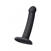 Черный фаллос на присоске Silicone Bendable Dildo S - 17 см. - Strap-on-me - купить с доставкой в Новошахтинске