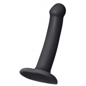 Черный фаллос на присоске Silicone Bendable Dildo S - 17 см. - Strap-on-me - купить с доставкой в Новошахтинске