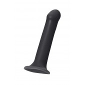 Черный фаллос на присоске Silicone Bendable Dildo L - 19 см. - Strap-on-me - купить с доставкой в Новошахтинске