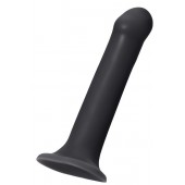 Черный фаллос на присоске Silicone Bendable Dildo L - 19 см. - Strap-on-me - купить с доставкой в Новошахтинске