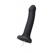 Черный фаллос с имитацией эякуляции Silicon Cum Dildo L - 19,6 см. - Strap-on-me - купить с доставкой в Новошахтинске