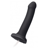 Черный фаллос с имитацией эякуляции Silicon Cum Dildo L - 19,6 см. - Strap-on-me - купить с доставкой в Новошахтинске