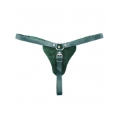 Изумрудные трусики с кольцом для страпона Ladys Arsenal - БДСМ Арсенал - купить с доставкой в Новошахтинске