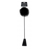 Черный стек Feather Crop с пуховкой на конце - 53,3 см. - Pipedream - купить с доставкой в Новошахтинске