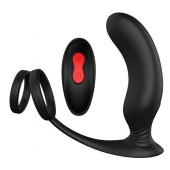 Черный массажер простаты REMOTE P-PLEASER - Dream Toys - в Новошахтинске купить с доставкой