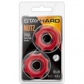 Набор из 2 красных фигурных эрекционных колец NUTZ - Blush Novelties - в Новошахтинске купить с доставкой