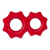 Набор из 2 красных фигурных эрекционных колец NUTZ - Blush Novelties - в Новошахтинске купить с доставкой