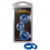 Набор из 3 синих рельефных эрекционных колец - Sitabella - в Новошахтинске купить с доставкой