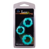 Набор из 3 бирюзовых рельефных эрекционных колец - Sitabella - в Новошахтинске купить с доставкой