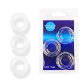 Набор из 3 гладких прозрачных эрекционных колец - Erowoman-Eroman - в Новошахтинске купить с доставкой