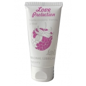 Лубрикант на водной основе с ароматом малины Love Protection Raspberry - 50 мл. - Lola Games - купить с доставкой в Новошахтинске