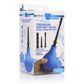 Анальный душ с 3 насадками Premium One-way Valve Anal Douche Set - XR Brands - купить с доставкой в Новошахтинске