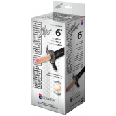 Пояс-трусики с насадкой Glamour Silver - 15,5 см. - LOVETOY (А-Полимер) - купить с доставкой в Новошахтинске